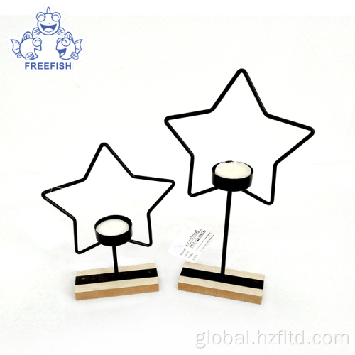 China Set of 2 star shaped candle holders Factory